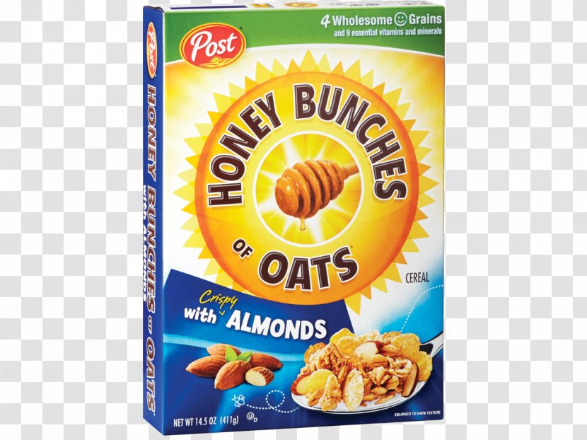 Honey Bunches Of Oats With Almonds Cereal Breakfast Nutrition Facts Label - Recipe - Oat Meal Transparent PNG