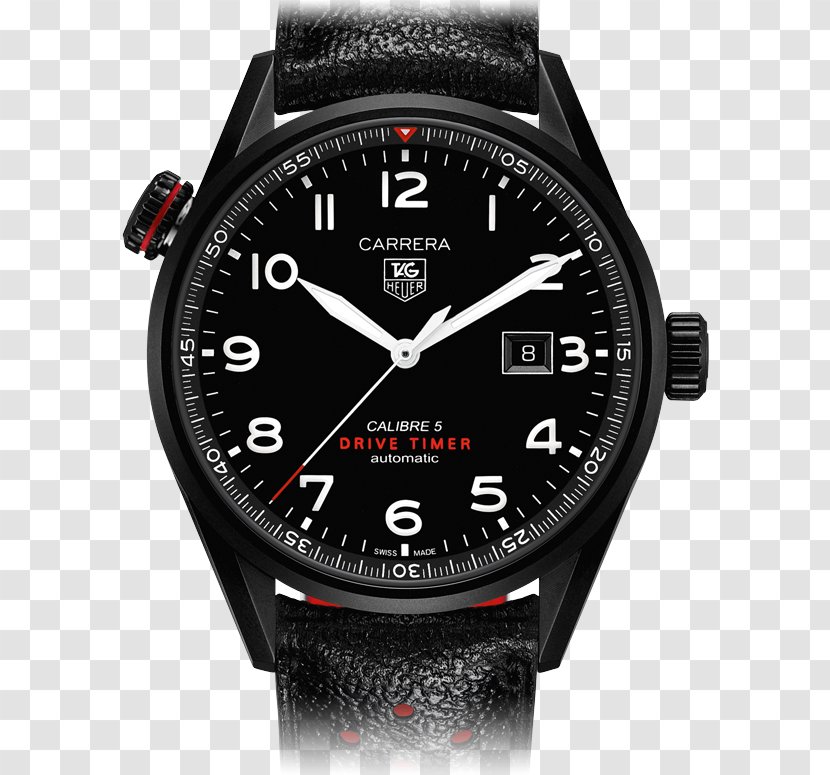TAG Heuer Carrera Calibre 5 Diving Watch Chronograph - Black Transparent PNG