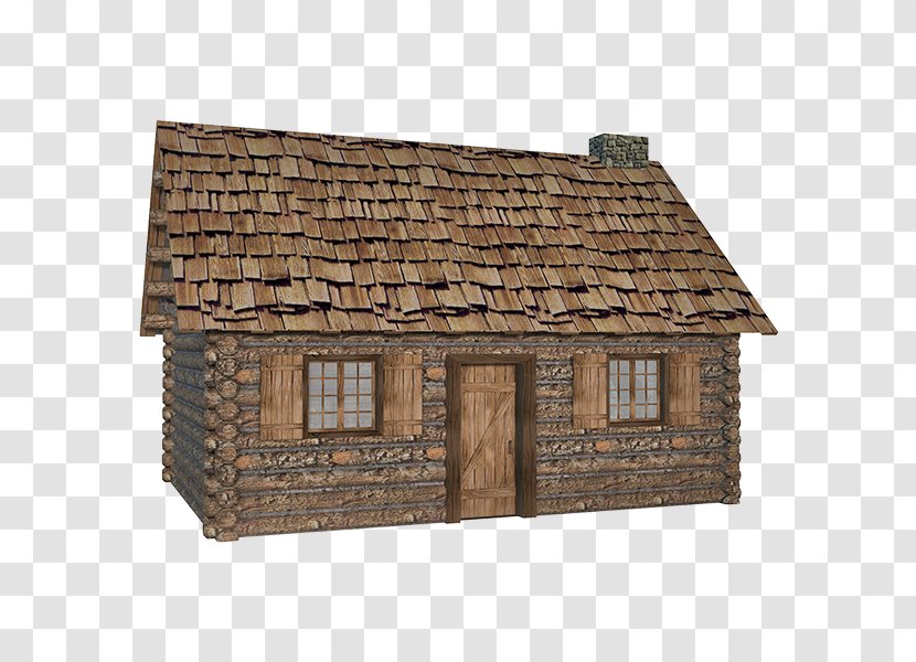 Shed Log Cabin Hut Cottage - Roof - Immeuble Transparent PNG