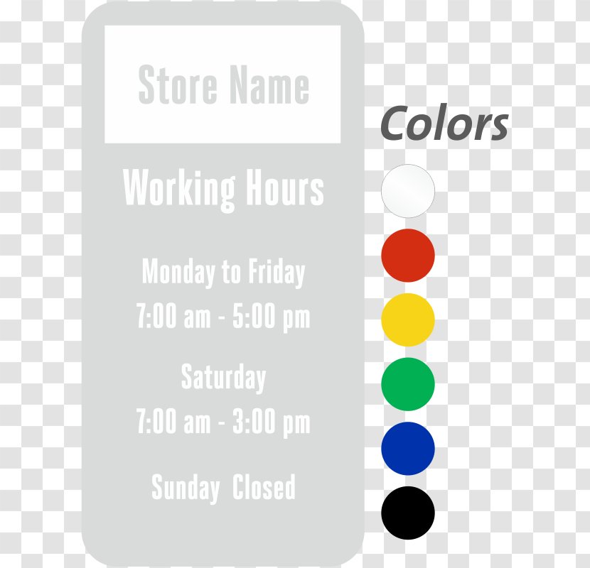 Brand Rectangle Font - Working Hours Transparent PNG