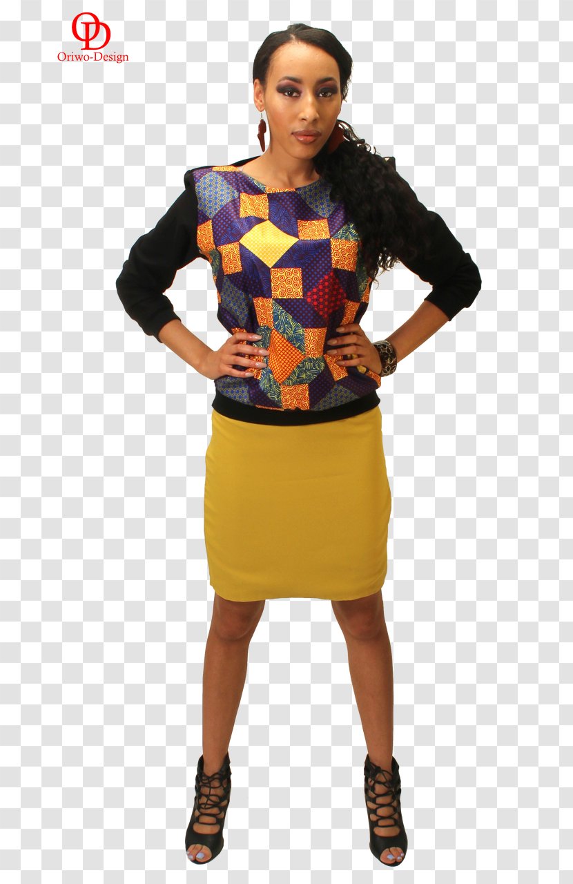 Shirt Sweater Dress Fashion Ankara - Silhouette - African Special Occasion Dresses Transparent PNG