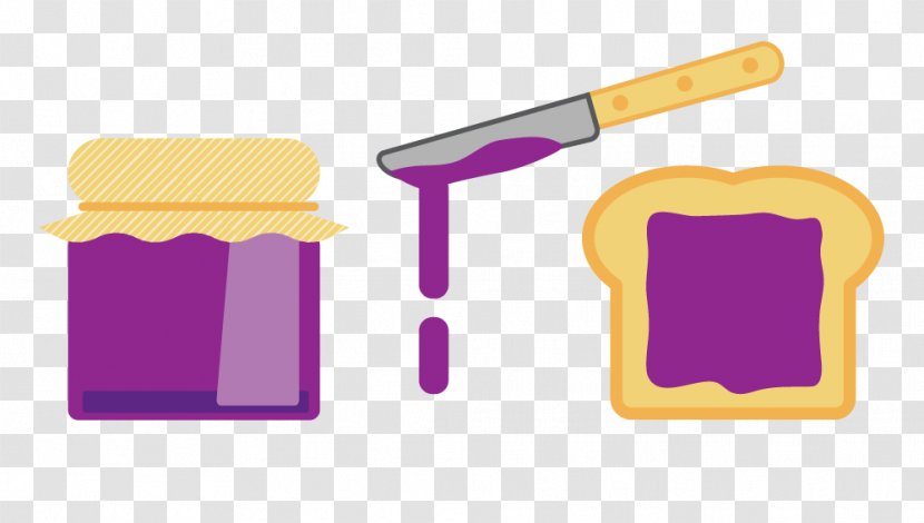 Jam Toast Theme Spread Bread Transparent PNG