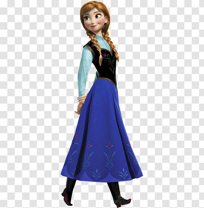 Anna Elsa Frozen Kristoff Olaf - Costume - Electric Blue Transparent PNG