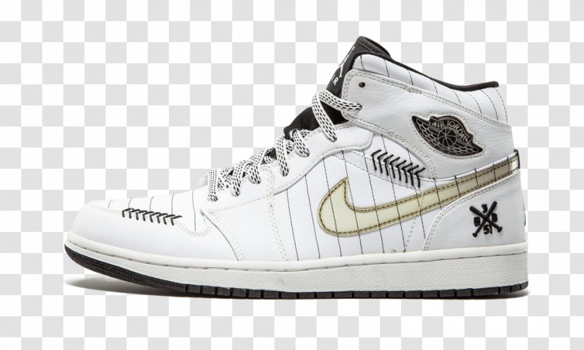 Air Jordan 1 Retro High Og 'Barons' Mens Sneakers Nike Sports Shoes OG Chicago - Walking Shoe - Off White Brand Transparent PNG