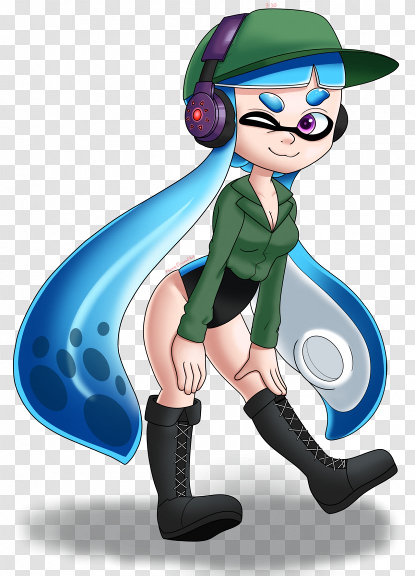 Splatoon Fan Art Arms - Frame - Blue Squid Transparent PNG