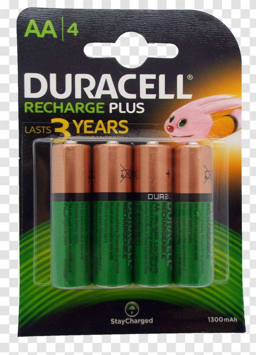 Battery Charger AAA Nickel–metal Hydride Duracell Rechargeable - Aa Transparent PNG