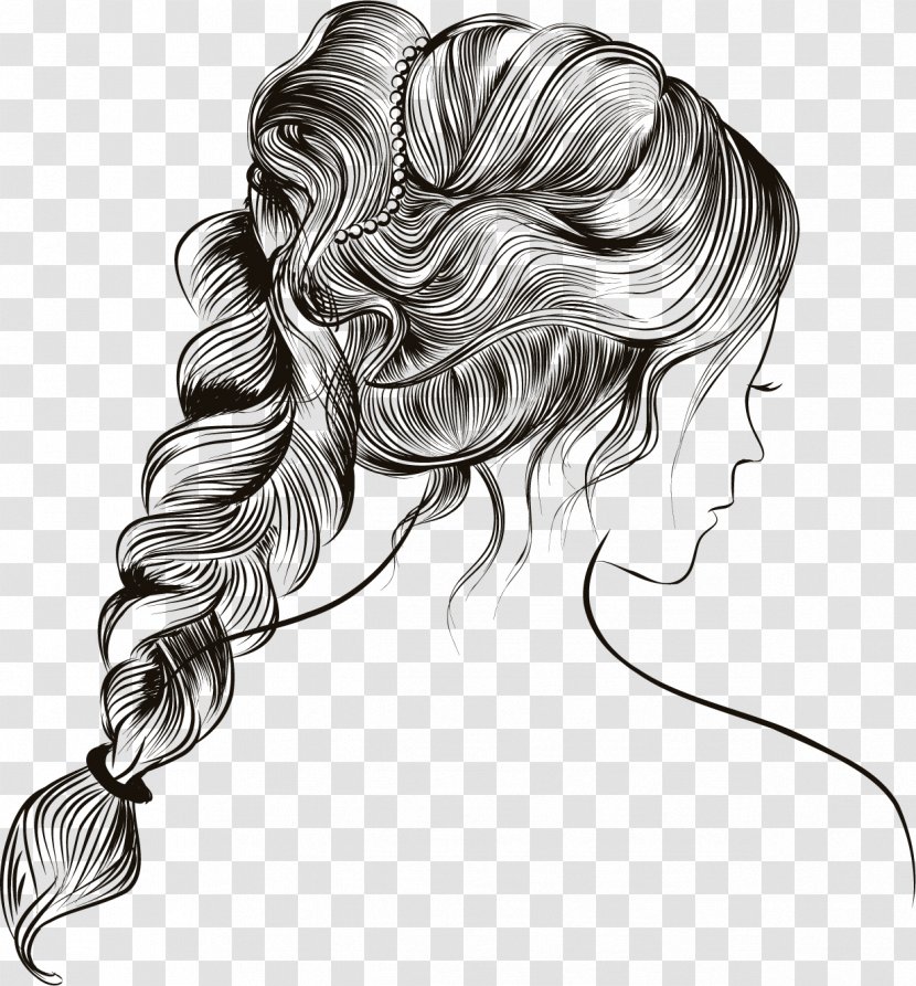 Comb Hairstyle Illustration - Tree - Girls Hair Transparent PNG