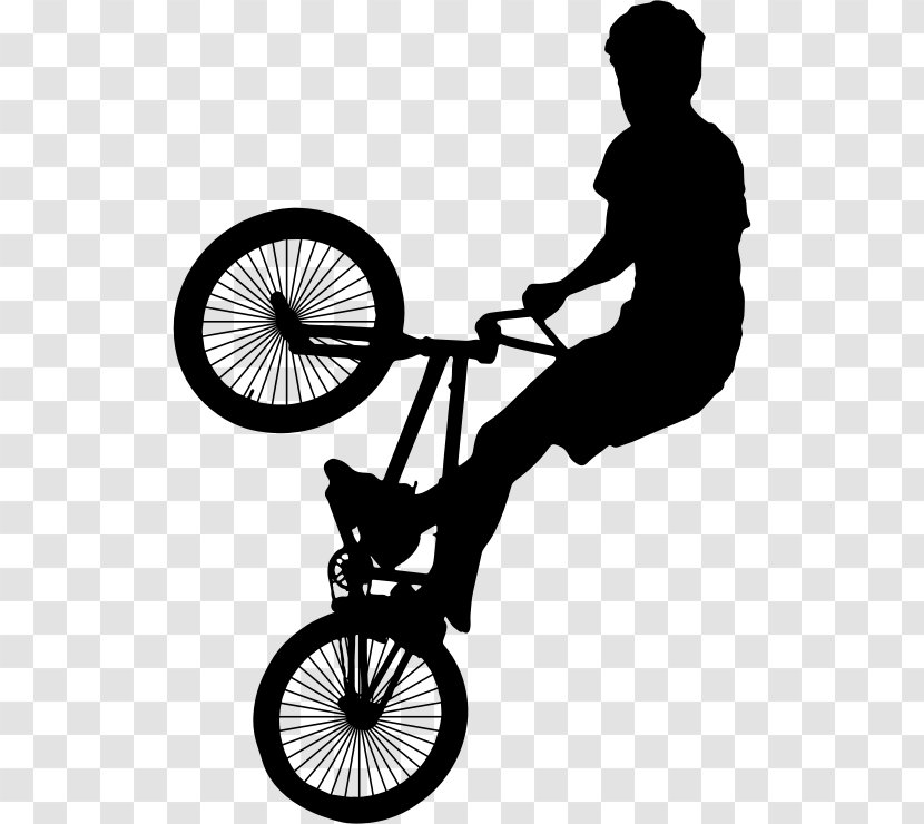 BMX Bike Silhouette Bicycle Clip Art - Mountain - Bmx Transparent PNG