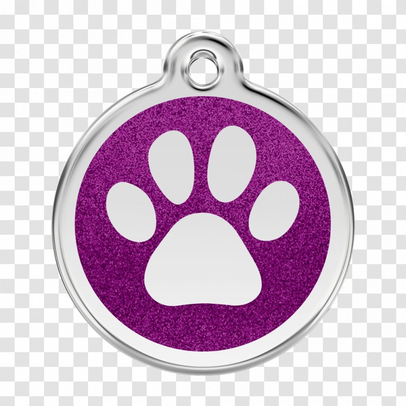 Dog Dingo Pet Tag Cat - Magenta - Red Paw Transparent PNG