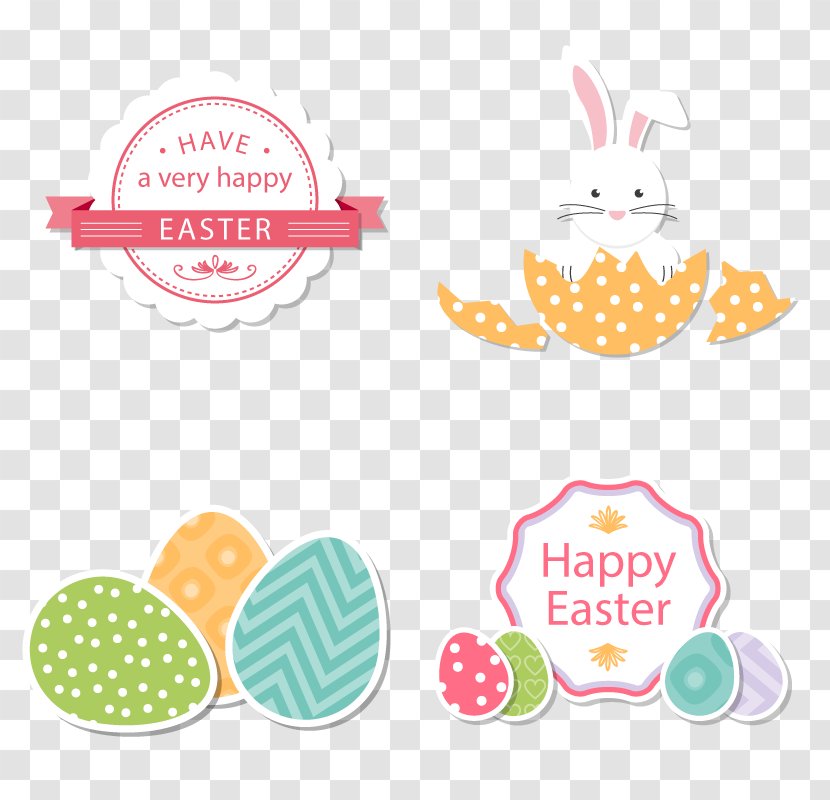 Easter Bunny Egg Clip Art - Yellow - Vector Transparent PNG