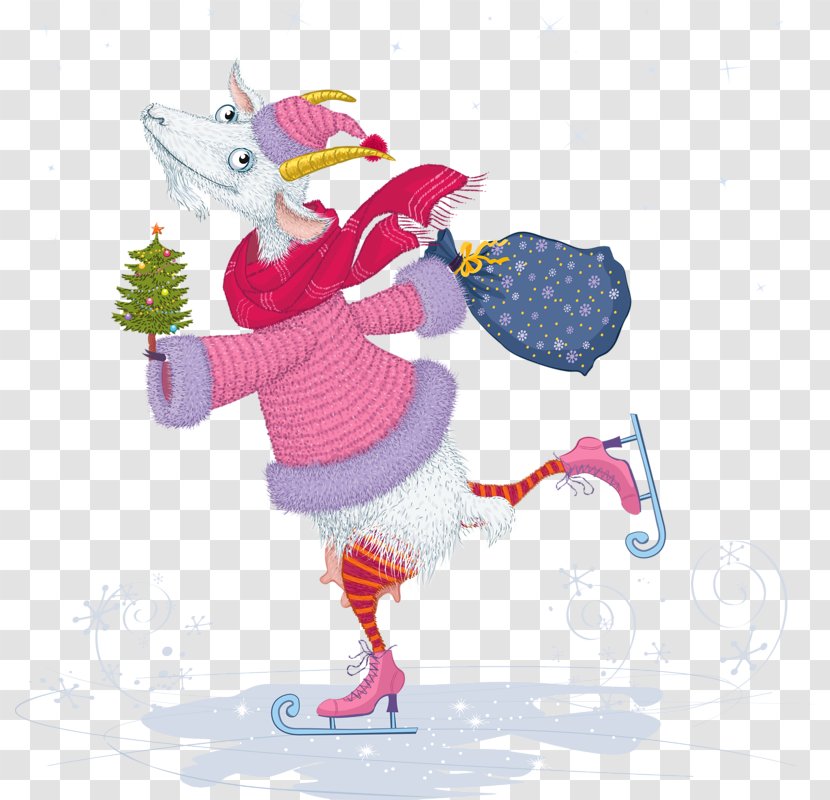 Goat Sheep Ice Rink Skating - Art - Ski Transparent PNG