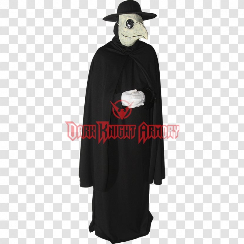 Robe Black Death Plague Doctor Costume Clothing - Dress Transparent PNG