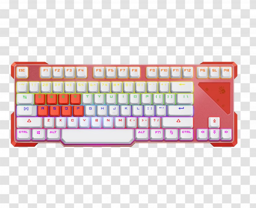 Computer Keyboard Mouse Keycap Backlight USB - Brand - Red Transparent PNG