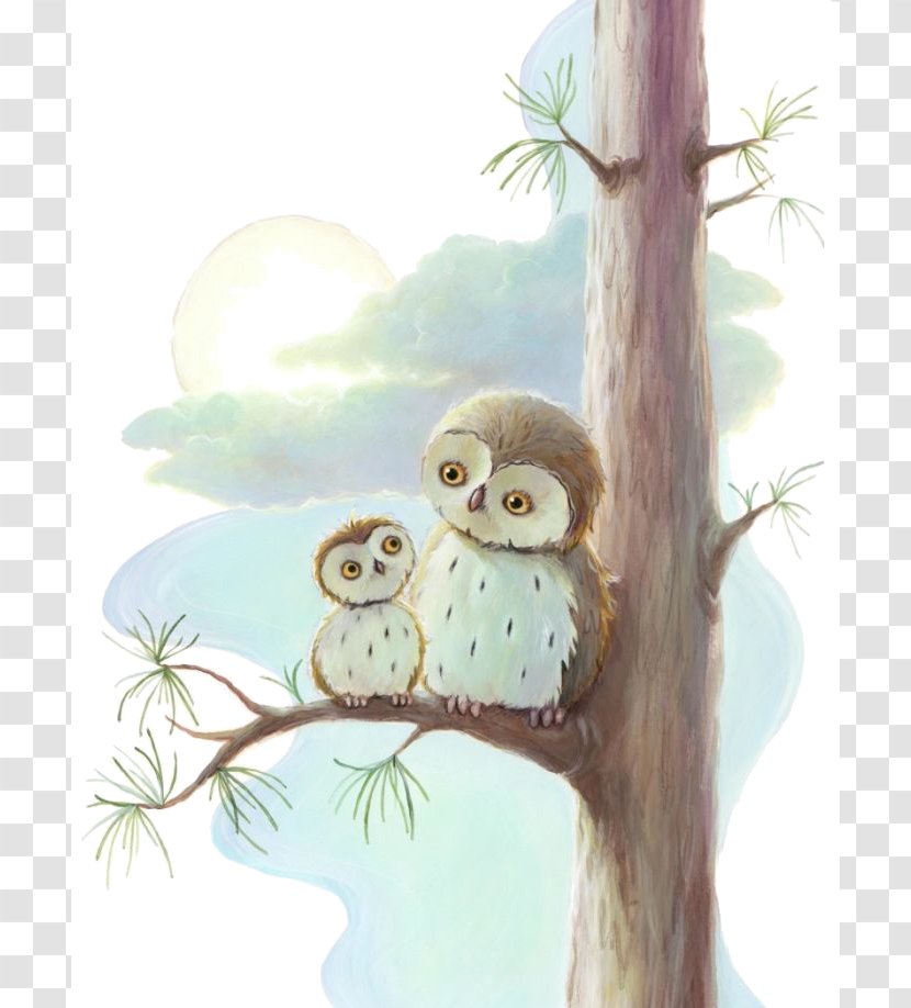 Graphic Design Mother Fairy Tale Artist - Branch - Owl Illustration Transparent PNG