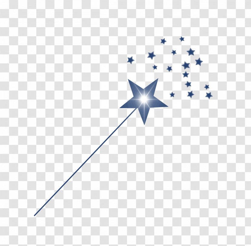 Wand Magic Drawing Download - Purple - Blue Five-pointed Star Transparent PNG