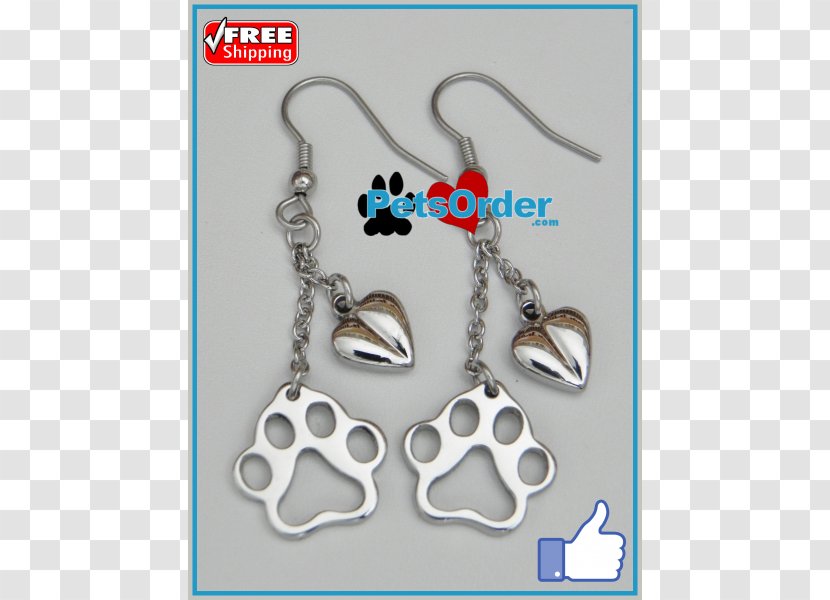 Earring Silver Turquoise Body Jewellery - Fashion Accessory - Heart Paw Transparent PNG