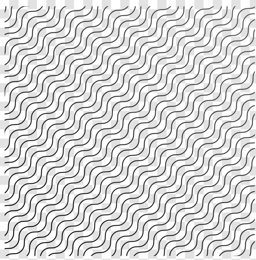 Line Euclidean Vector Download - Black And White - Simple Diagonal Wavy Lines Transparent PNG