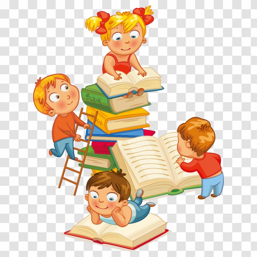 Library Child Nati Per Leggere Librarian Reading - Biblioteca Casa Di Khaoula - Cartoon Books Transparent PNG
