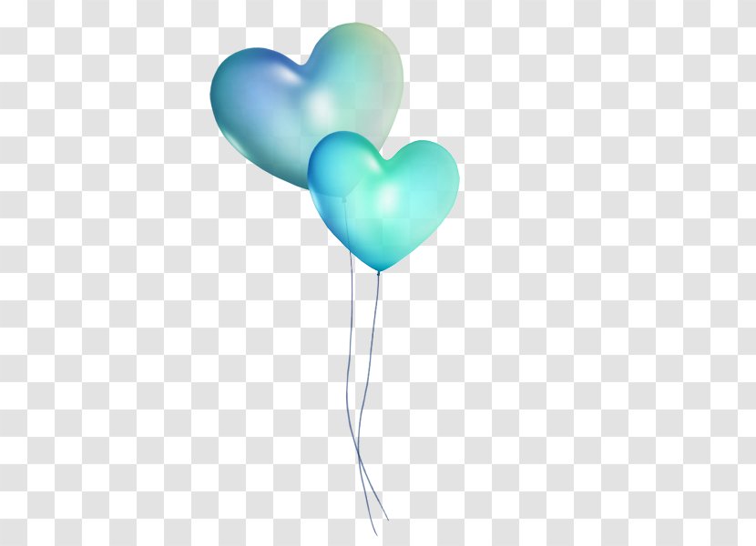 Balloon Heart Blue Birthday - Toy - Heart-shaped Balloons Transparent PNG