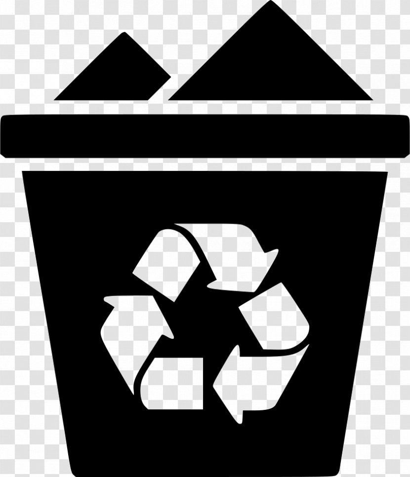 Rubbish Bins & Waste Paper Baskets Recycling Bin Symbol - Monochrome - Recycle Transparent PNG