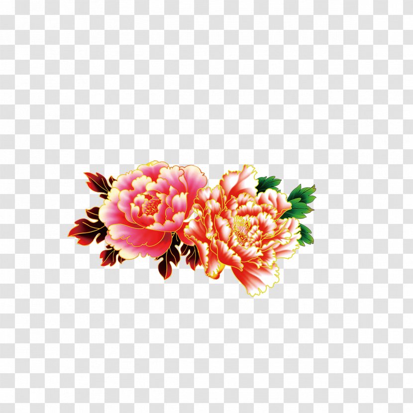 Floral Design Moutan Peony Flower - Cut Flowers Transparent PNG