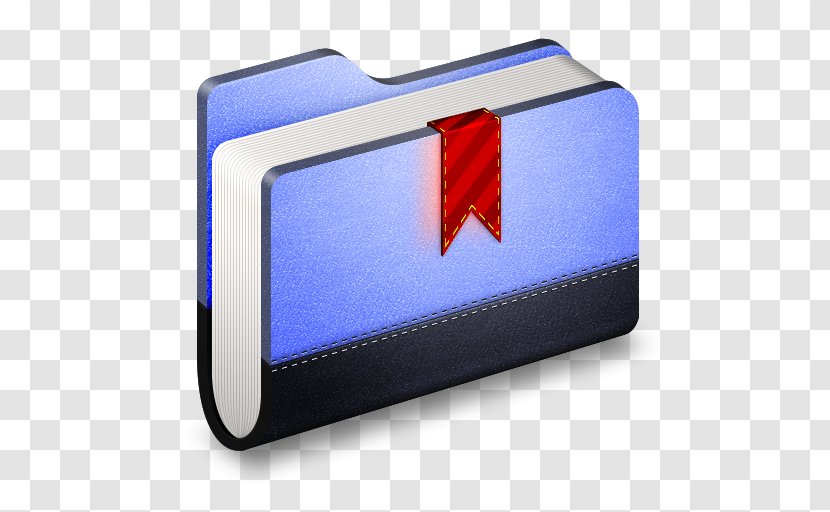 Electric Blue Cobalt - Rectangle - Bookmark Folder Transparent PNG