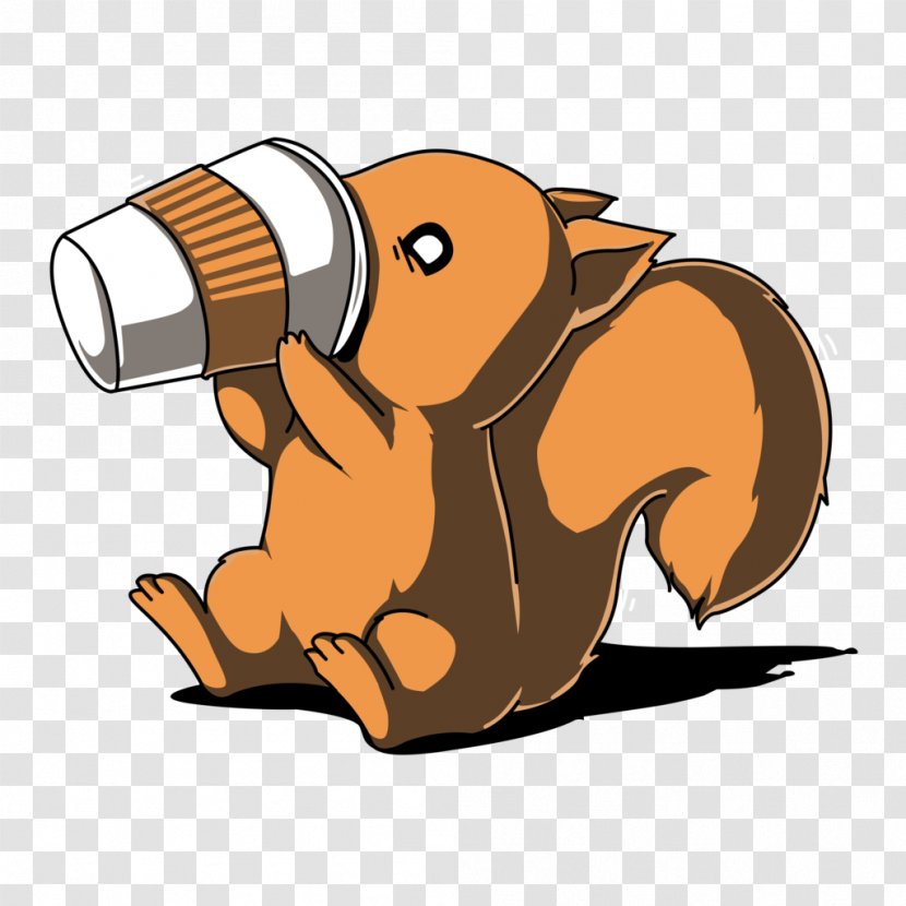 Coffee Squirrel Tea T-shirt Caffeinated Drink Transparent PNG