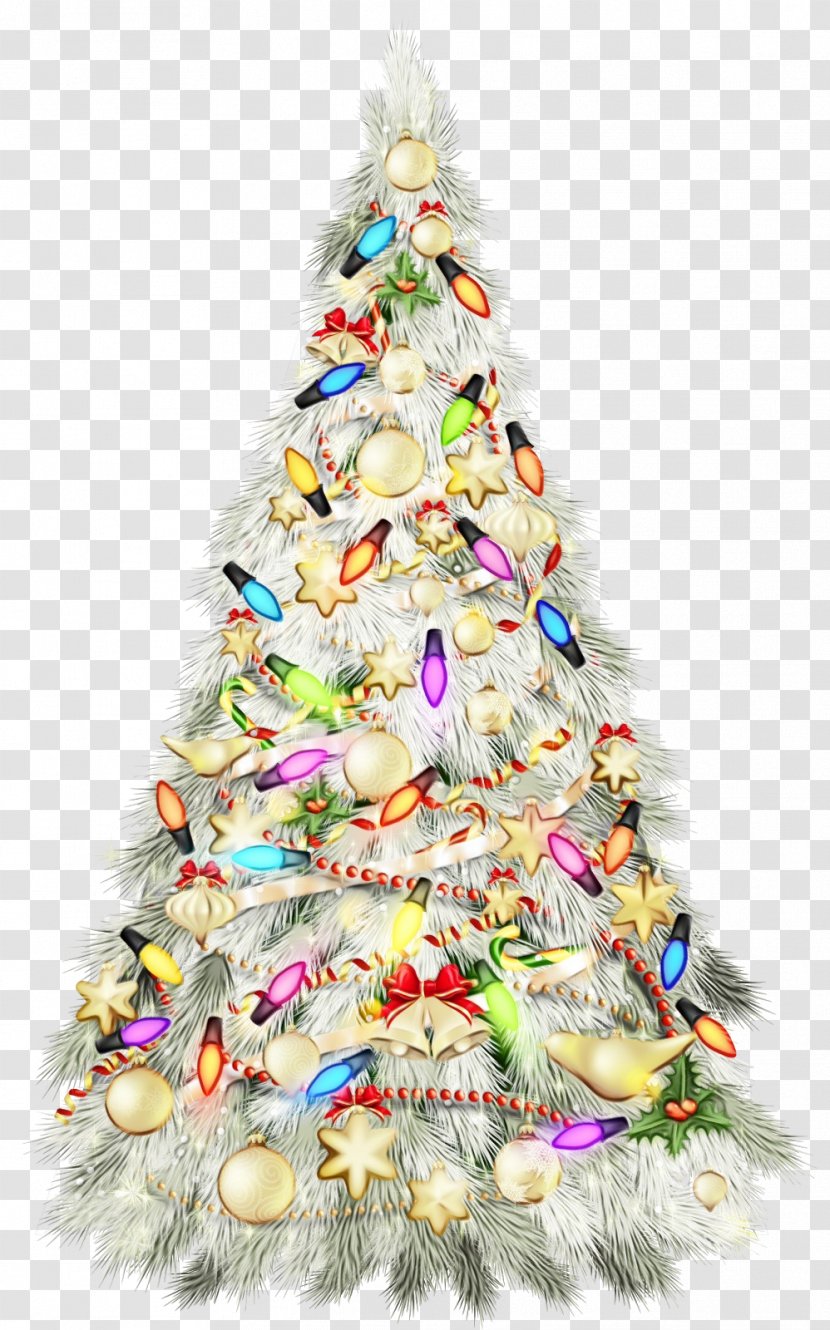Christmas Tree - Wet Ink - Conifer Pine Transparent PNG