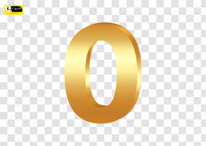 Gold Number Material Transparent PNG