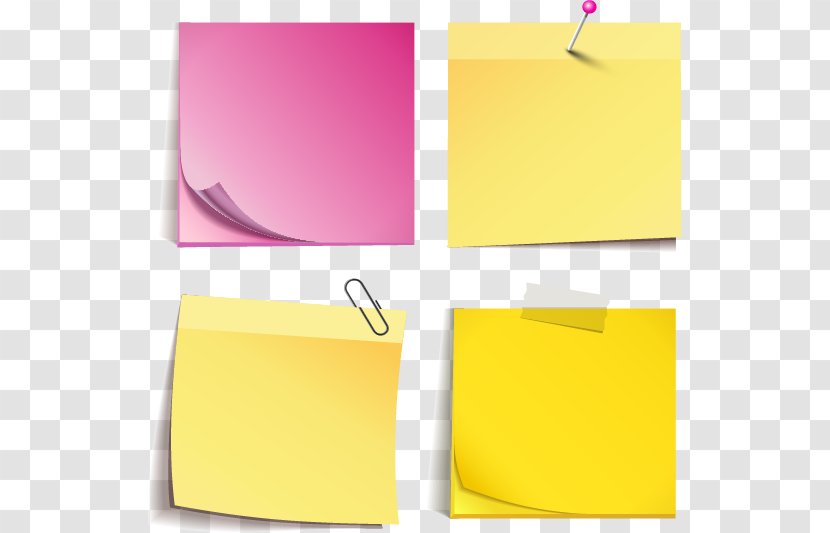 Post-it Note Paper Sticker Clip Art - Yellow - Business Will Stickers Transparent PNG