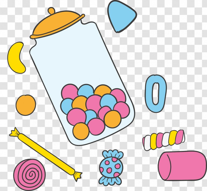 Candy Clip Art - Point - Vector Cartoon Hand-painted Combination Transparent PNG