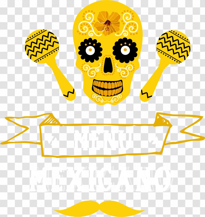 Yellow Smiley Skull U9ab7u9ac5 Clip Art - Area - Cartoon Label Transparent PNG