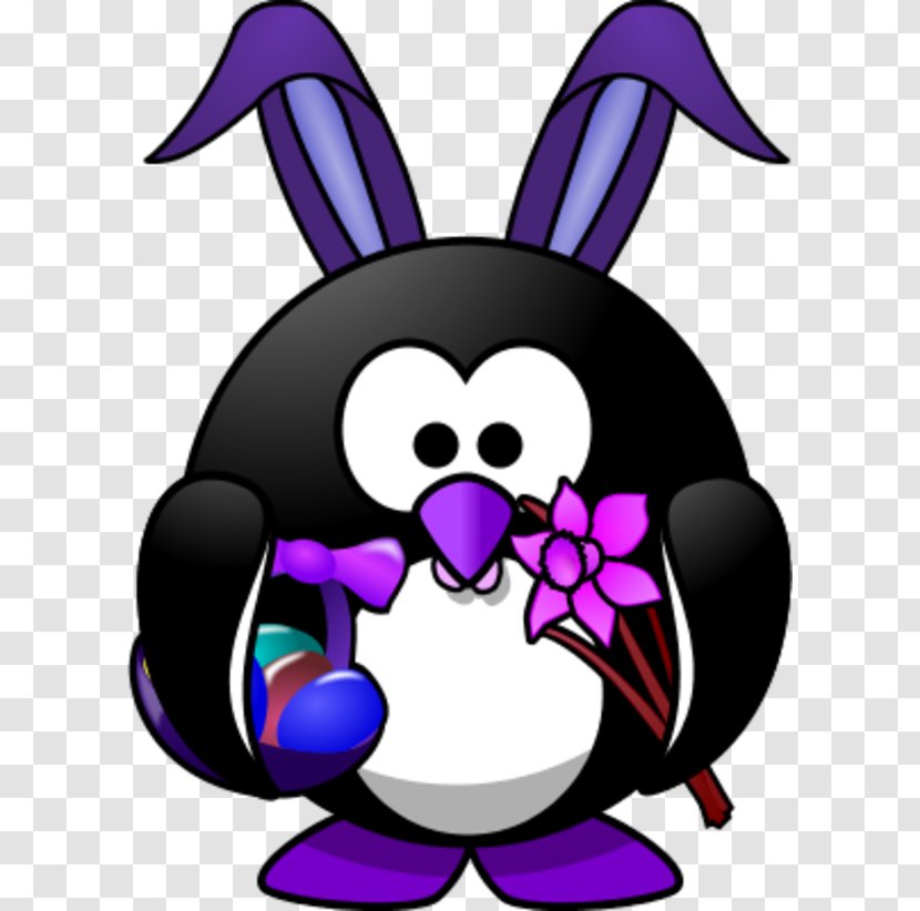 Easter Bunny Little Penguin Clip Art - Flightless Bird - Ears Clipart Transparent PNG