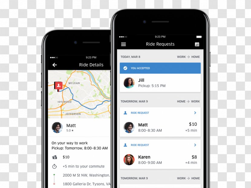 Smartphone Uber Washington Metropolitan Area Taxi Commuting - Carpool Transparent PNG