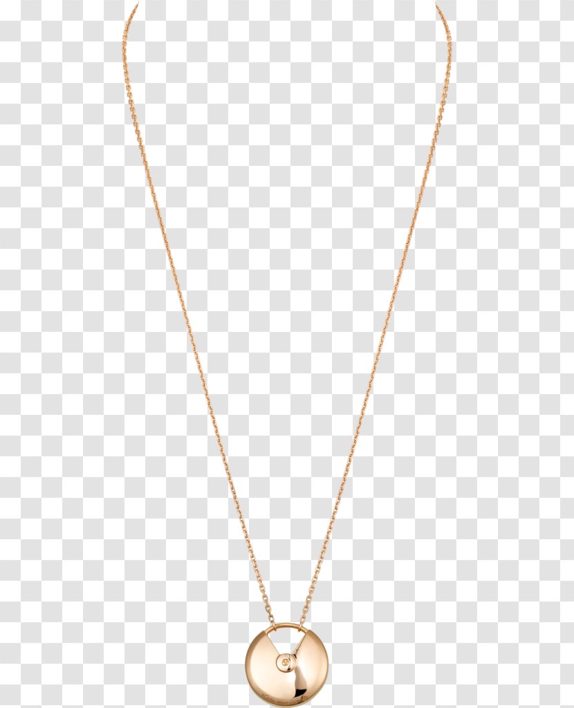 Locket Necklace Cartier Diamond Gold - Jewelry Model Transparent PNG