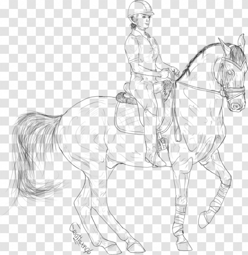 Line Art DeviantArt Digital Work Of - Mustang Horse - Draft Transparent PNG