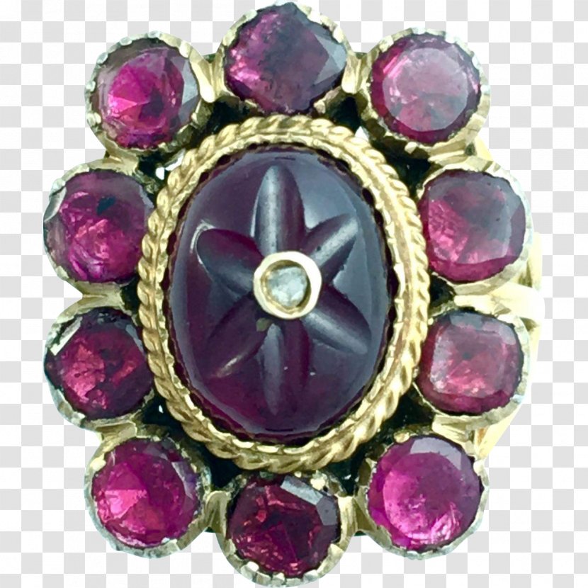 Ruby Almandine Ring Garnet Cabochon - Gorgeous Charm Transparent PNG
