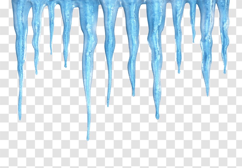 Icicle Ice Blue Stalactite Freezing - Formation Transparent PNG