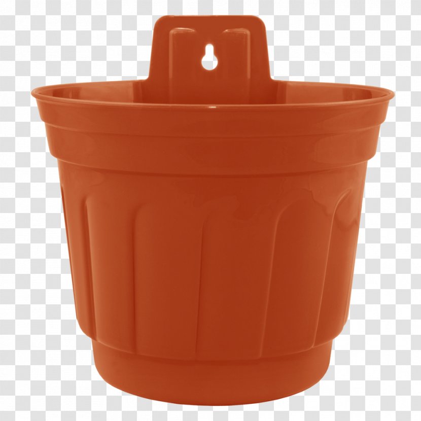 Plastic Flowerpot - Orange Transparent PNG