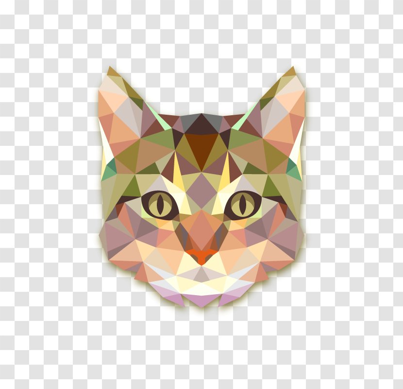 Cat Art Printmaking Geometry - Printing - Vector Cute Transparent PNG