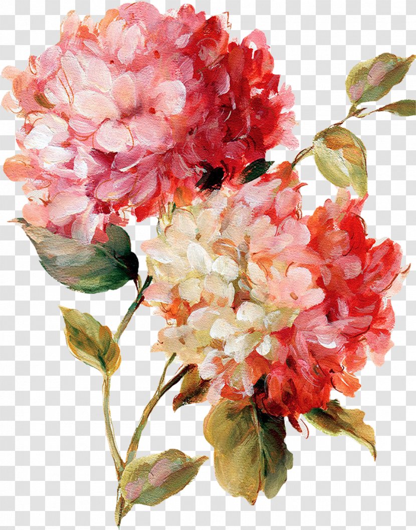 Flower Painting Watercolor - Decoupage - Hydrangea Transparent PNG