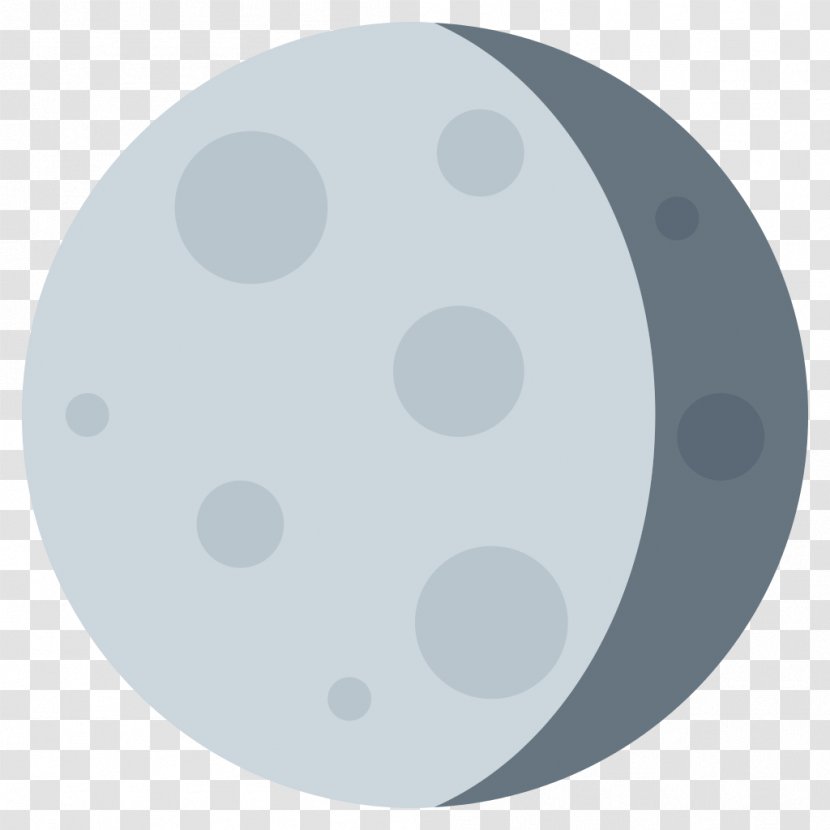 Lunar Eclipse Phase Moon Lua Em Quarto Minguante Symbol - Sticker Transparent PNG