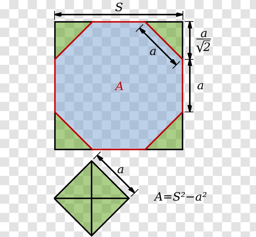 Area Angle Octagon Правильный восьмиугольник Square - Rectangle Transparent PNG