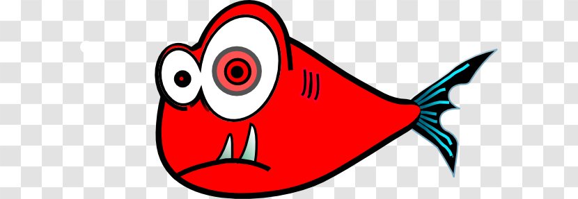 Cartoon Fish Humour Clip Art - Red Cliparts Transparent PNG