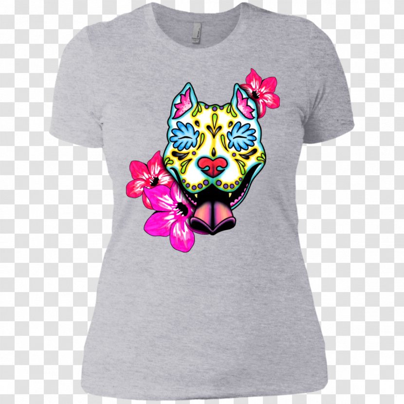T-shirt Pit Bull Hoodie Clothing Calavera - Flower Transparent PNG