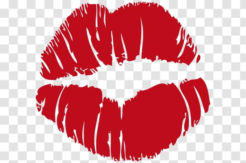 Kiss Clip Art - Flower - Red Lipstick Transparent PNG