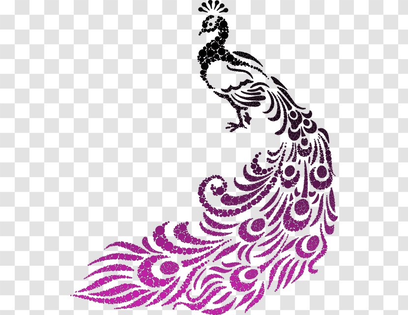 Bird Peafowl Wall Decal Clip Art - Wing - Hand-painted Peacock Transparent PNG