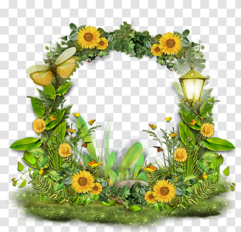 Download Icon - Computer Graphics - Sunflower Frame Transparent PNG