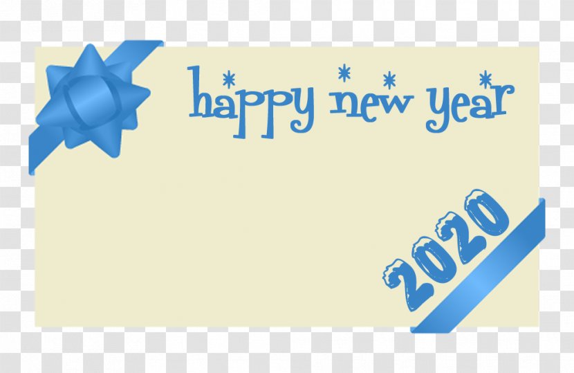 Happy New Year 2020 - Turquoise - Logo Transparent PNG