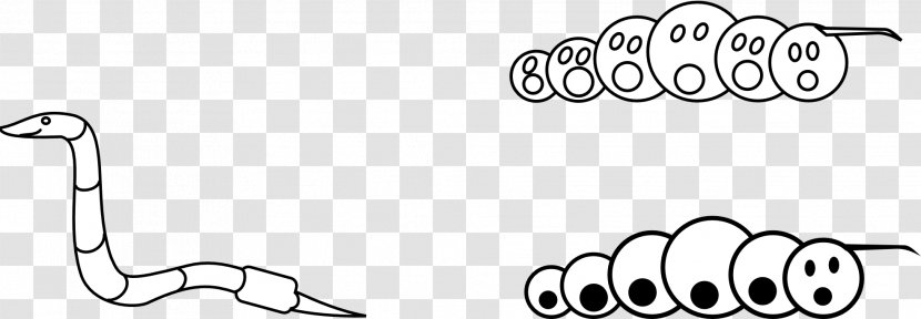 Black And White Worm Line Art Clip - Color Transparent PNG